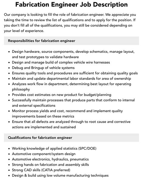 chemical plant metal fabrication jobs|Fabrication Engineer Job Description .